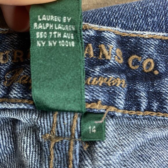 Ralph Lauren Womens Classic Bootcut Jeans Size 14 34x29 High Rise Stretch - Picture 9 of 10